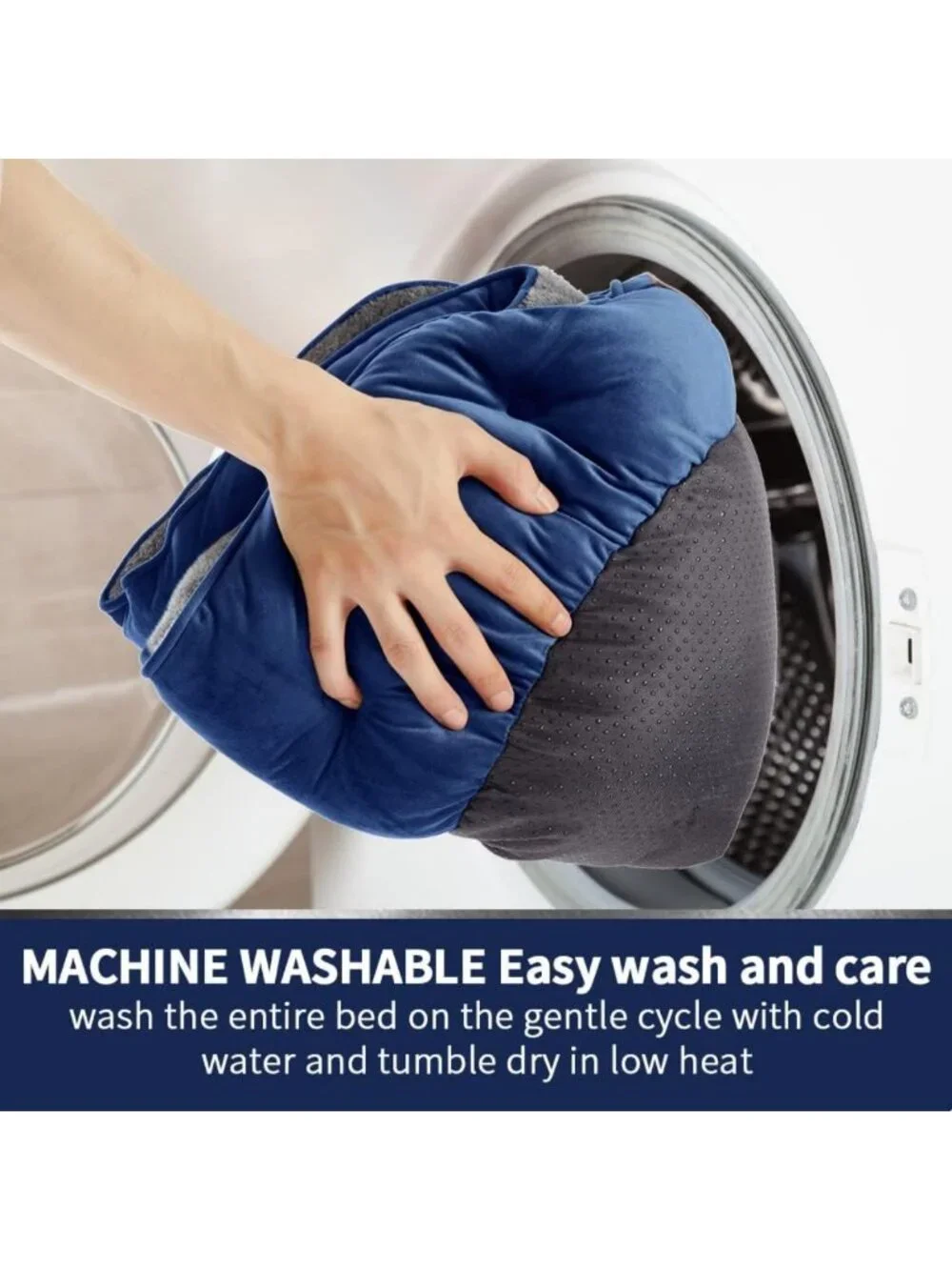 Cozy Small Dog & Cat Bed, Soft Machine Washable, Anti-Slip, Water-Resistant, 20